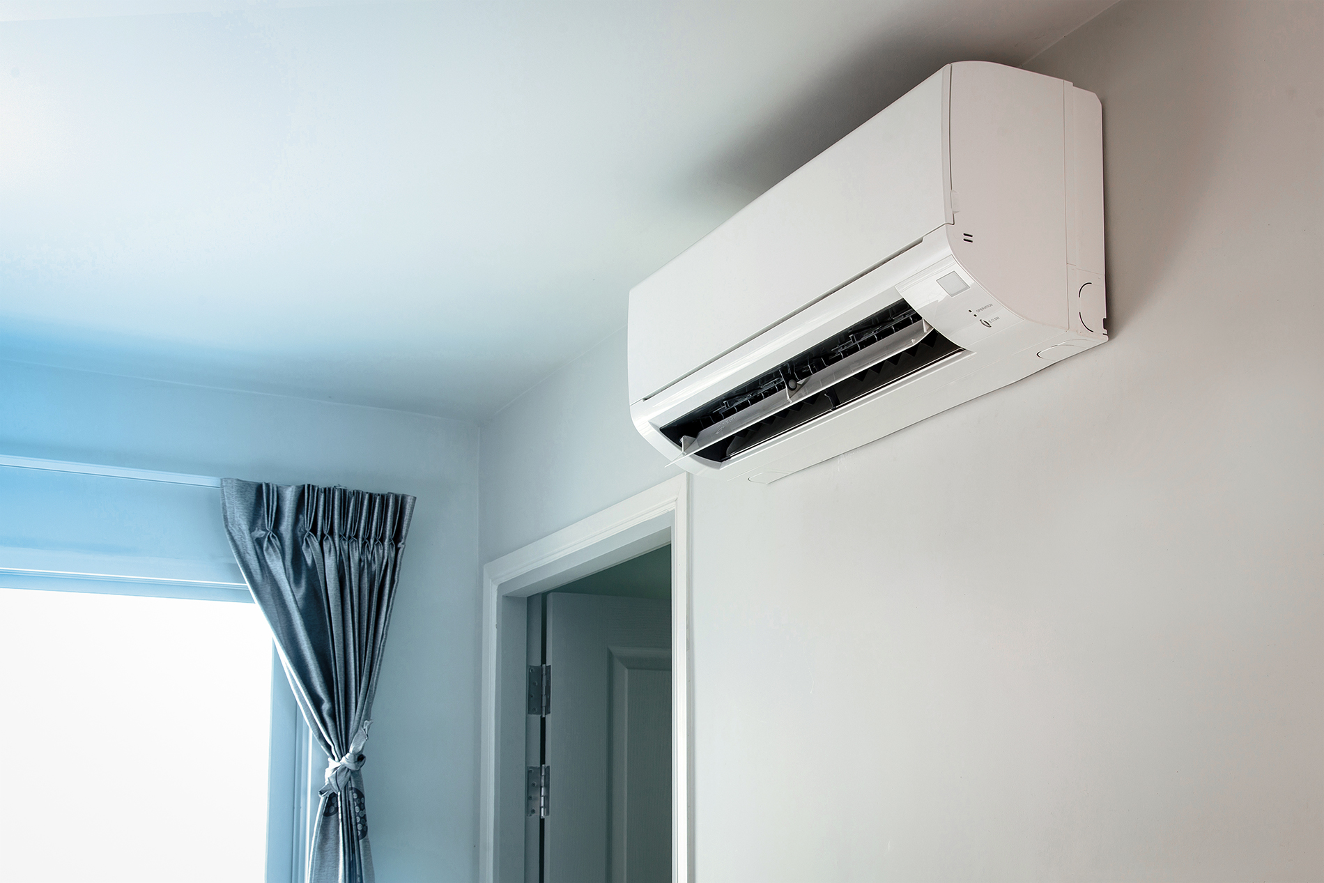 Air conditioner unit in the bedroom